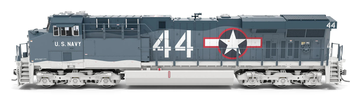 Broadway Limited Imports HO 9874 GE ES44AC Diesel Locomotive with Smoke, US Navy #44 (Paragon4 Sound & DCC Equipped)