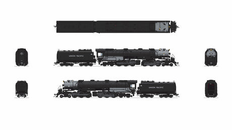 Broadway Limited Imports HO 9909 CSA-2 Brass Hybrid UP Early Challenger with Smoke, Union Pacific Post-1947 #3832 (Paragon4 DCC & Sound Equipped)