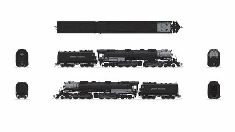 Broadway Limited Imports HO 9913 CSA-2 Brass Hybrid UP Early Challenger with Smoke, Union Pacific Post-1947 #3835 (Paragon4 DCC & Sound Equipped)