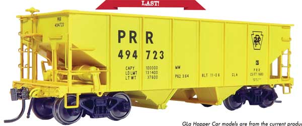 Rapido HO 148012 PRR GLa 2-Bay Hoppers, Pennsylvania Railroad (MOW Service) (3)