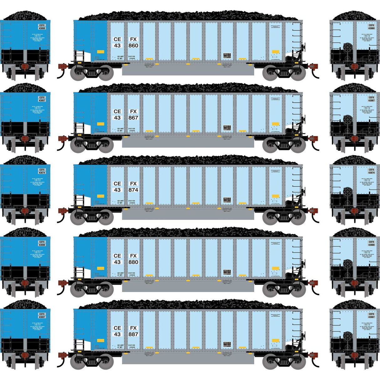 PREORDER Athearn HO 2906 Bethgon Coalporter with Coal Load, CIT Group #43860/43867/43874/43880/43887 (5-Pack) | 251.99