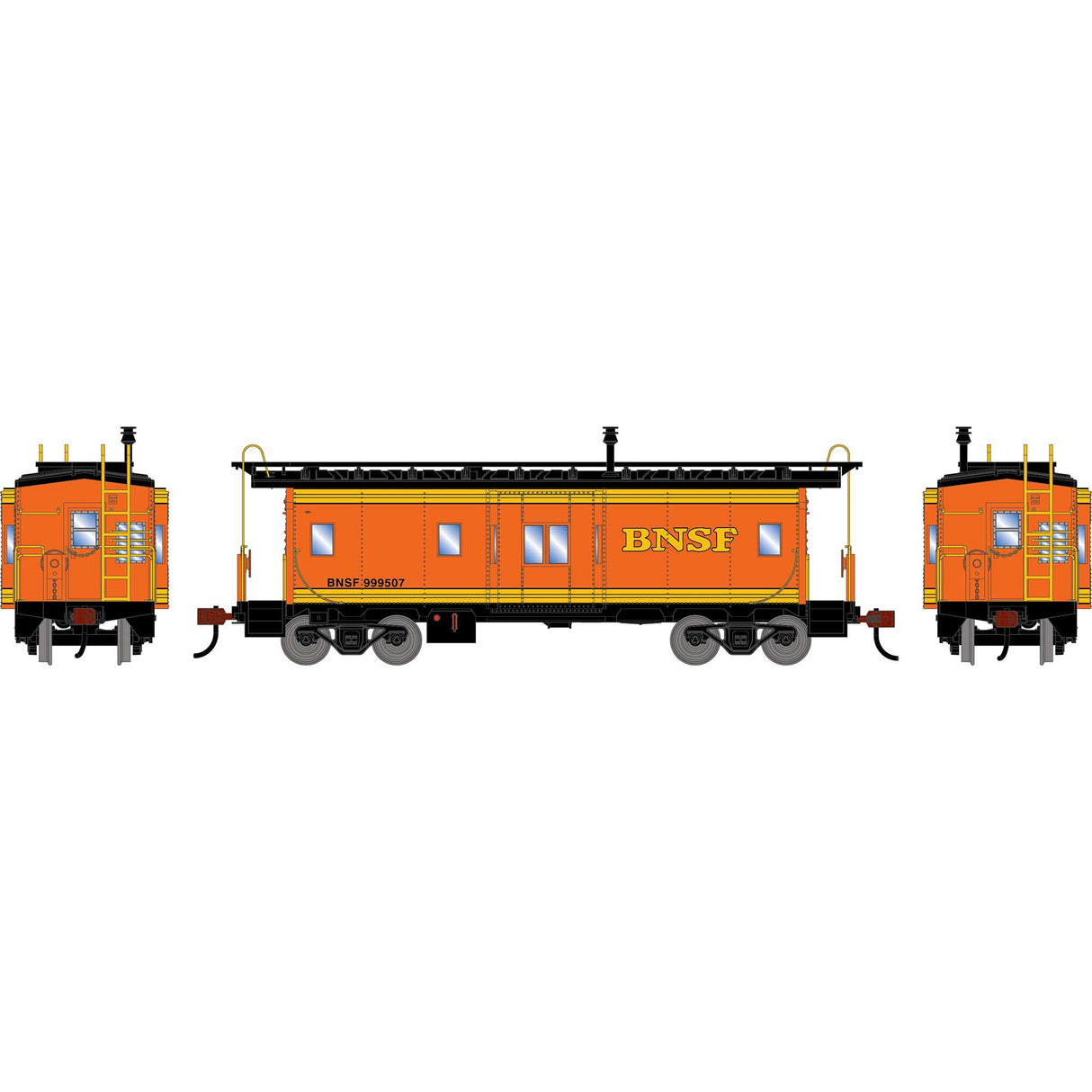PREORDER Athearn HO 3149 Bay Window Caboose, Burlington Northern Santa Fe Legendary Liveries #999507 | 46.61