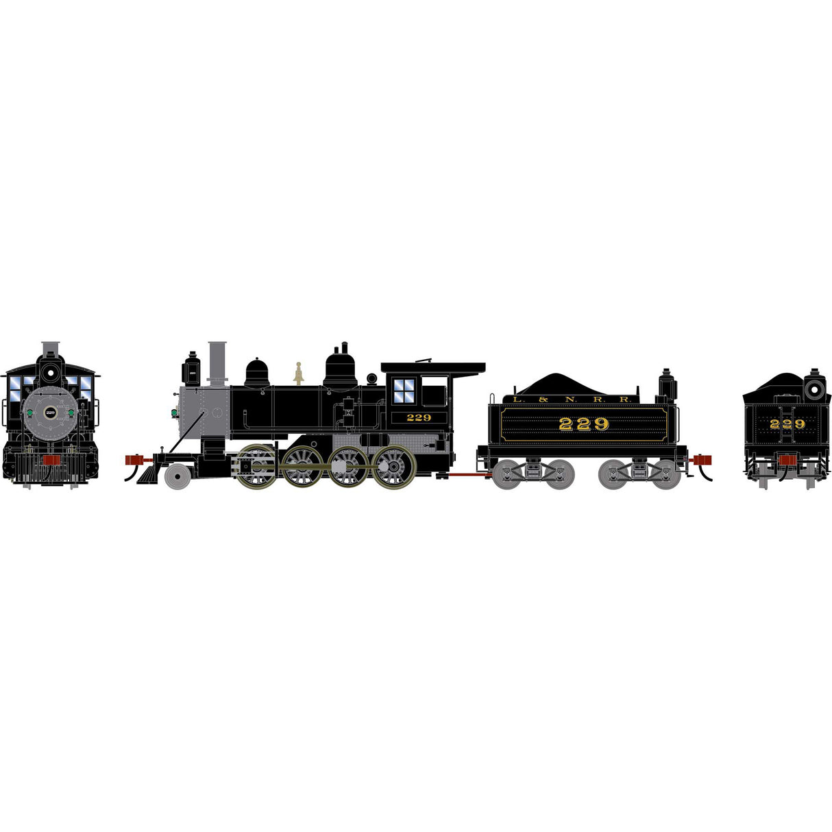PREORDER Athearn HO ATH-3474  2-8-0 Steam Locomotive w/DCC & Sound, LN #229