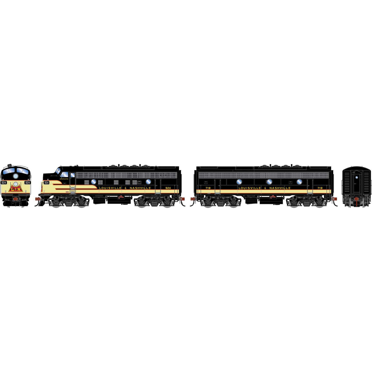 PREORDER Athearn Genesis HO G1727 F9A/F9B Freight Locomotives, Louisville & Nashville #924/#719 (DCC & Sound Equipped)