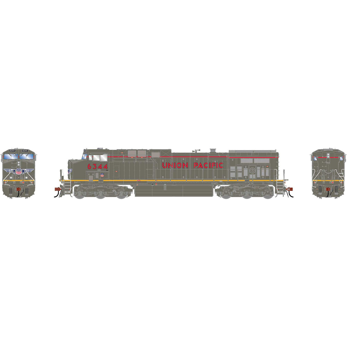 PREORDER Athearn Genesis HO ATHG-3165 GEN AC4400CW Locomotive w/DCC & Sound, UP 'Grey Ghost' #6344