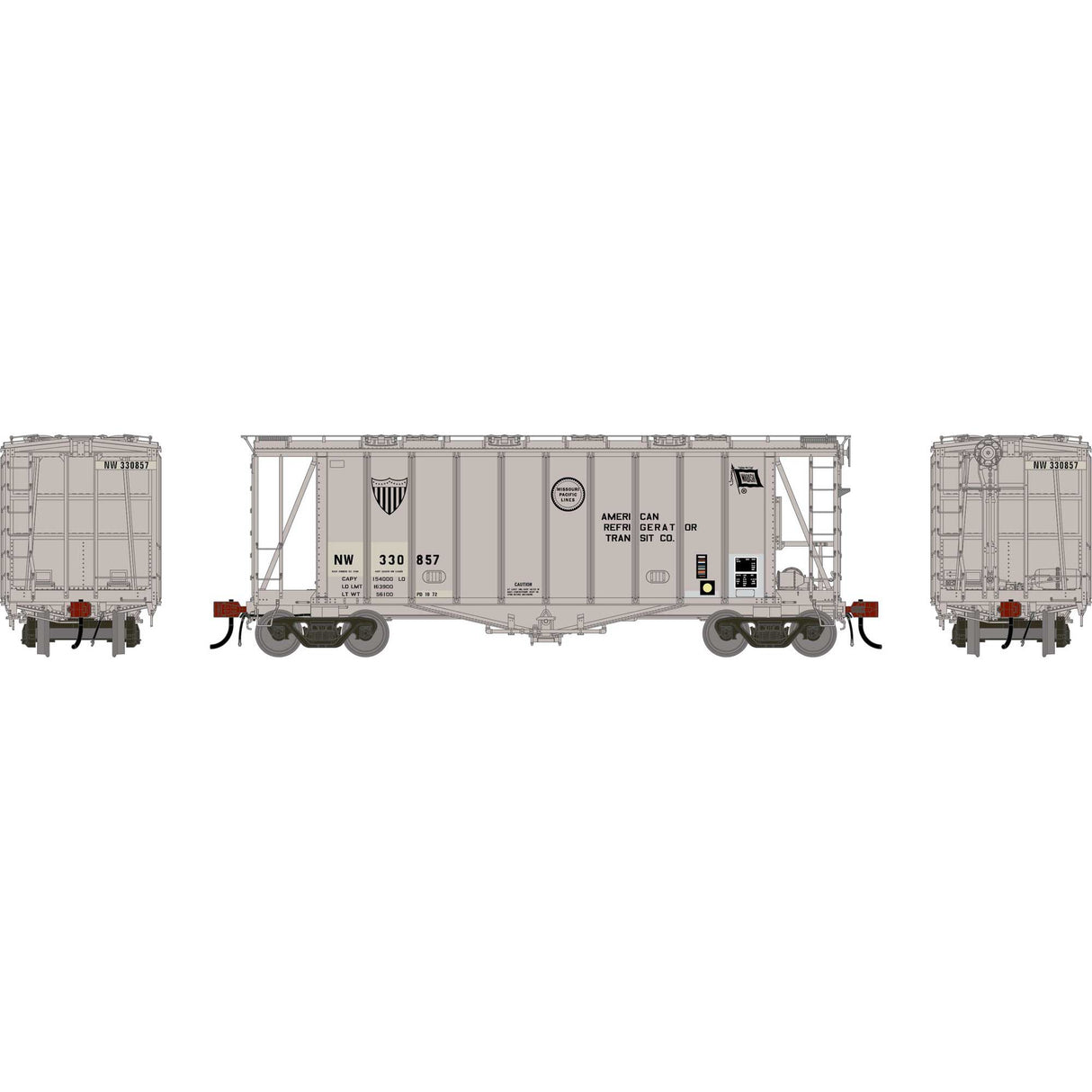 PREORDER Athearn Genesis HO ATHG-3180 GEN GATC 2600 Airslide Covered Hopper- Early, Primed For Grime NW 'ART' #333857