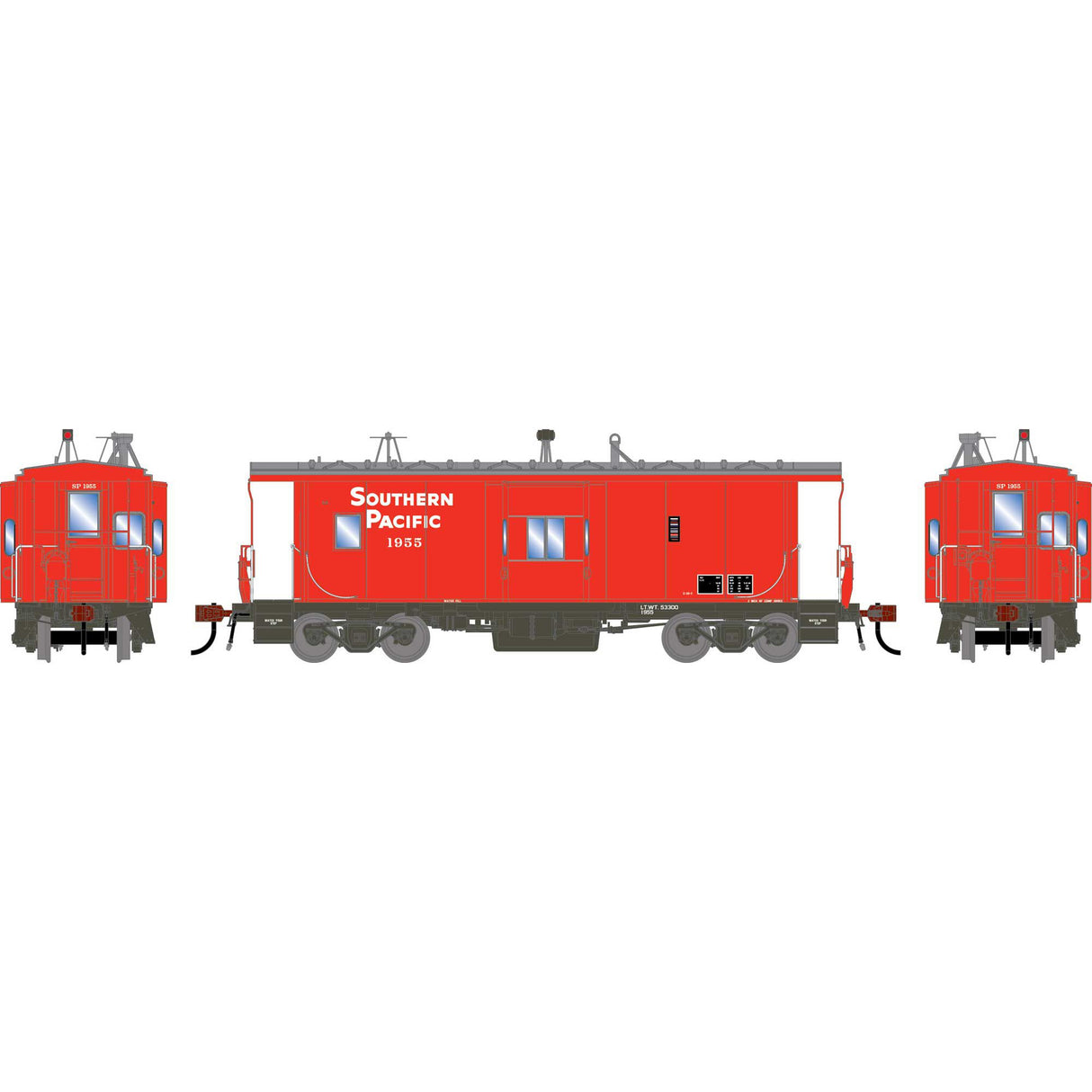 PREORDER Athearn Genesis HO ATHG-3211 GEN ICC Bay Window Caboose w/Lights & Sound, Legendary Liveries Late Red SP #1955