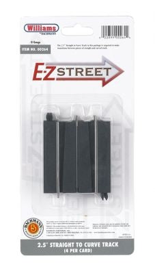 Williams By Bachmann O 00264 EZ Streets 2.5" Straight to Curve Track (4)
