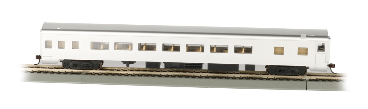 Bachmann HO 14208 85' Smoothside Coach with Lighted Interior, Unlettered (Aluminum)