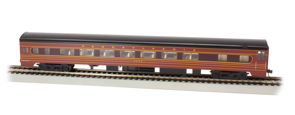 Bachmann HO 14213 85' Smoothside Coach with Lighting, Pennsylvania Railroad #4263