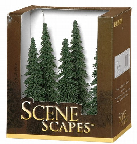 Bachmann SceneScapes 32004 5" to 6" Spruce Trees (6)