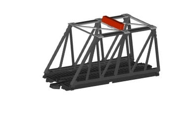 Bachmann HO 44473 EZ Track Truss Bridge Kit with Blinking Light