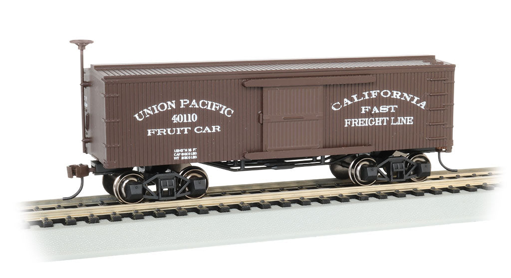 Bachmann Silver Series HO 72307 34' Wood Old Time Box Car, Union Pacific #40110