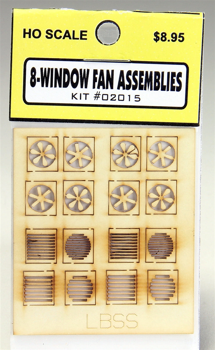 Bar Mills Scale Model Works HO 02015 Window Fan and Vent Assemblies (8 each)