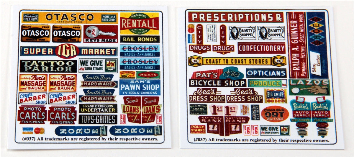 Blair Line N 037 "Main St." Storefront Signs No. 4