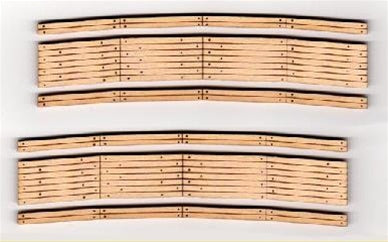 Blair Line HO 128 Laser-Cut 24" Radius Curved Wood Grade Crossing (2 Sets)