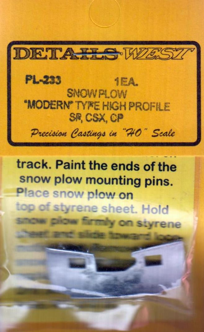 Details West HO 233 Modern Type High Profile Snow Plow