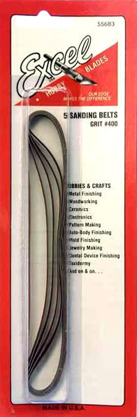 Excel 55683 Sanding Stick Belts (5) Grit #400