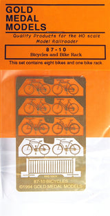 Gold Medal Models HO 87-10 8 Bicycles and 1 Bike Rack