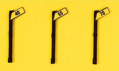JL Innovative Design HO 844 Right of Way Signs, Angled High Speed Set (3)