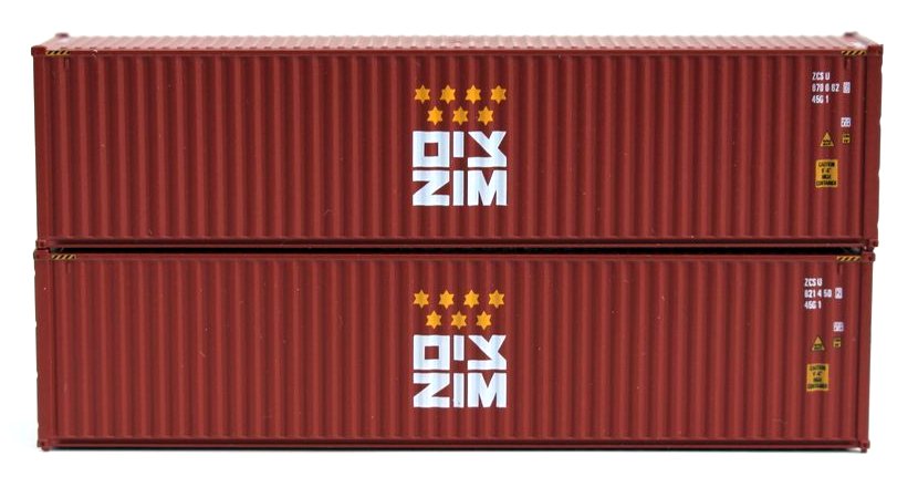 Jacksonville Terminal Company N 405041 40' High Cube Containers with Magnetic System, ZIM (2)