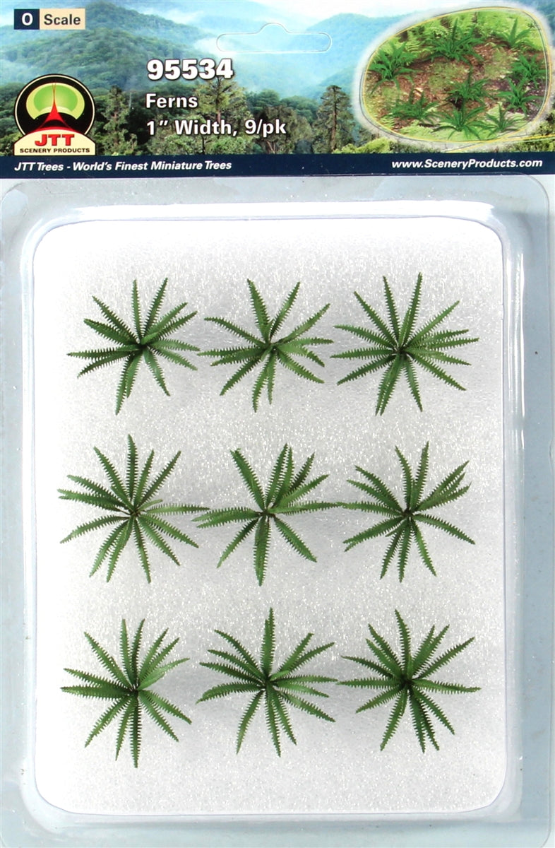 JTT Scenery Products O 95534 (BU-1034) Ferns 1" (9)