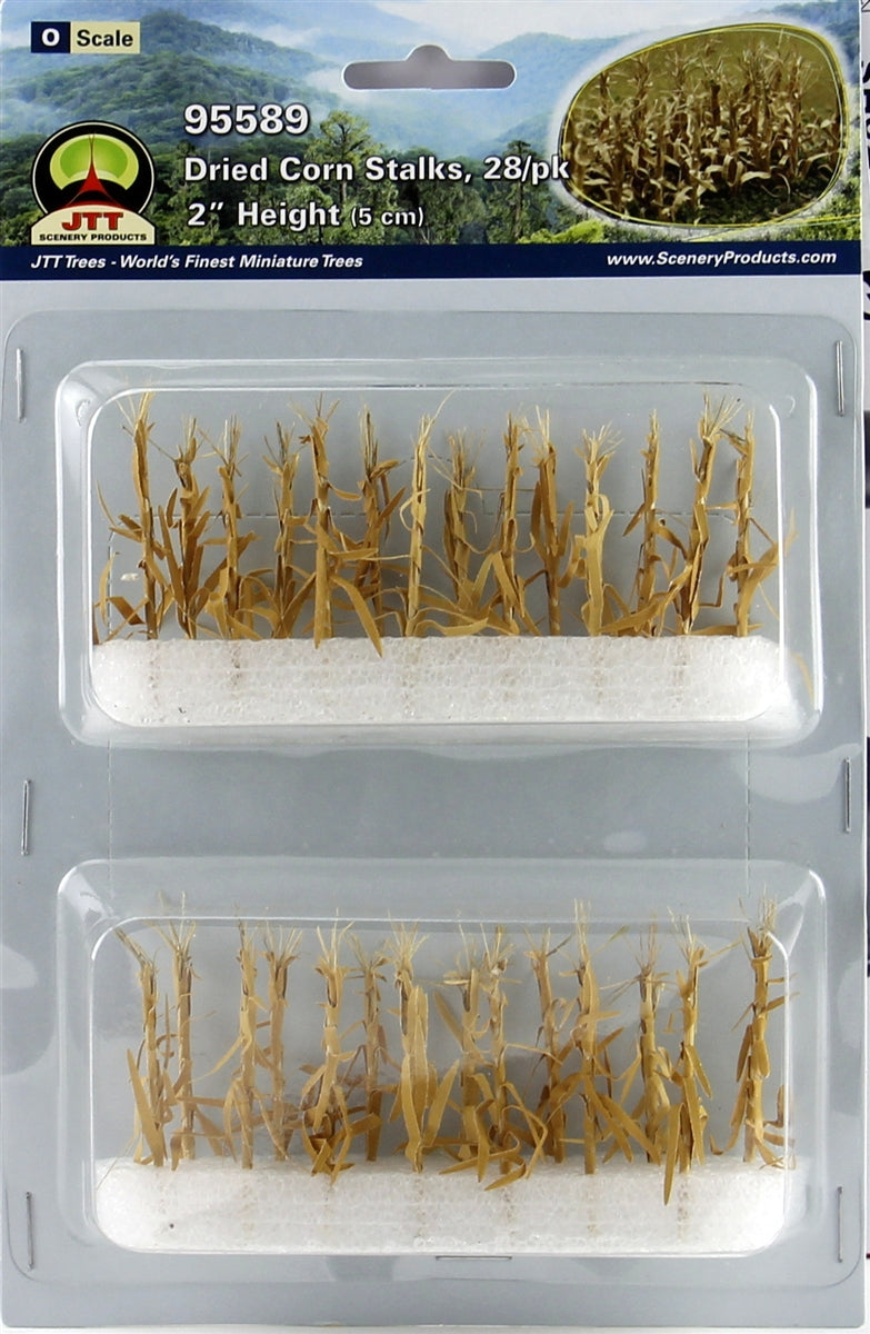 JTT Scenery Products O 95589 Dried Corn Stalks, 2" High (28)