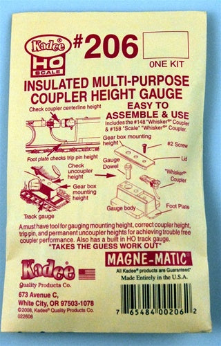 Kadee HO 206 Insulated Multi-Purpose Coupler Height Gauge