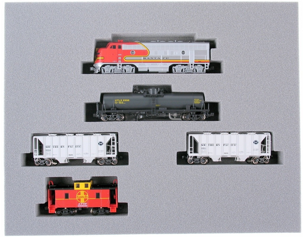 Kato N 1066271-DCC F7 Freight Train Set Without Track And Power, Santa Fe (Pre-Installed DCC)