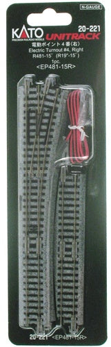 Kato N 20221 #4 Right Electric Turnout Unitrack