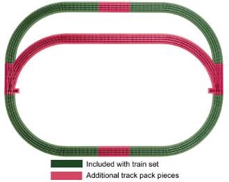 Lionel O 6-12031 FasTrack Outer Passing Loop Add On Track Set