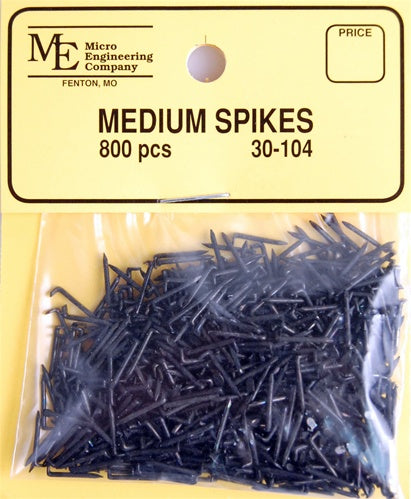 Micro Engineering HO 30-104 Medium Spikes, 3/8" (800)