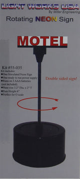 Miller Engineering O 55-035 Motel Rotating Sign, Animated Neon Style Sign Kit