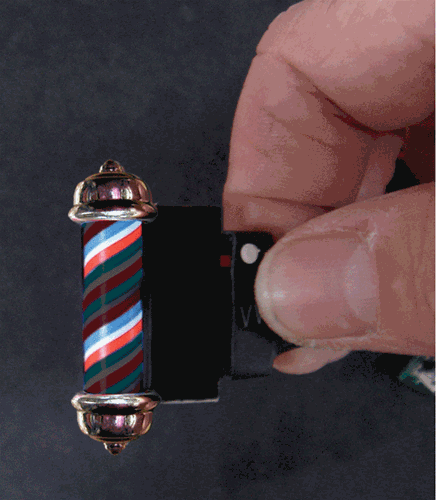 Miller Engineering HO/O 8082 Medium Barber Pole, Animated Neon Style Sign Kit