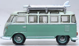 Oxford Diecast N NVWS005 Volkswagen T1 Samba Bus, Turquoise Blue/White