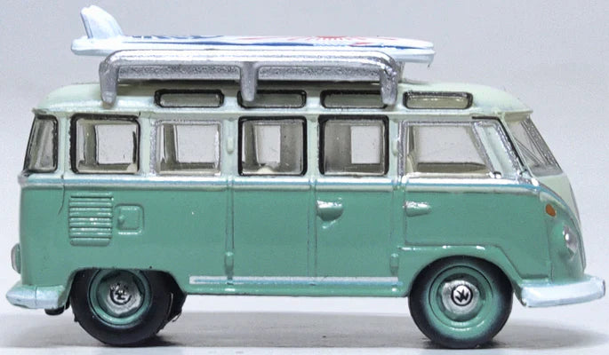Oxford Diecast N NVWS005 Volkswagen T1 Samba Bus, Turquoise Blue/White