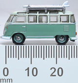 Oxford Diecast N NVWS005 Volkswagen T1 Samba Bus, Turquoise Blue/White