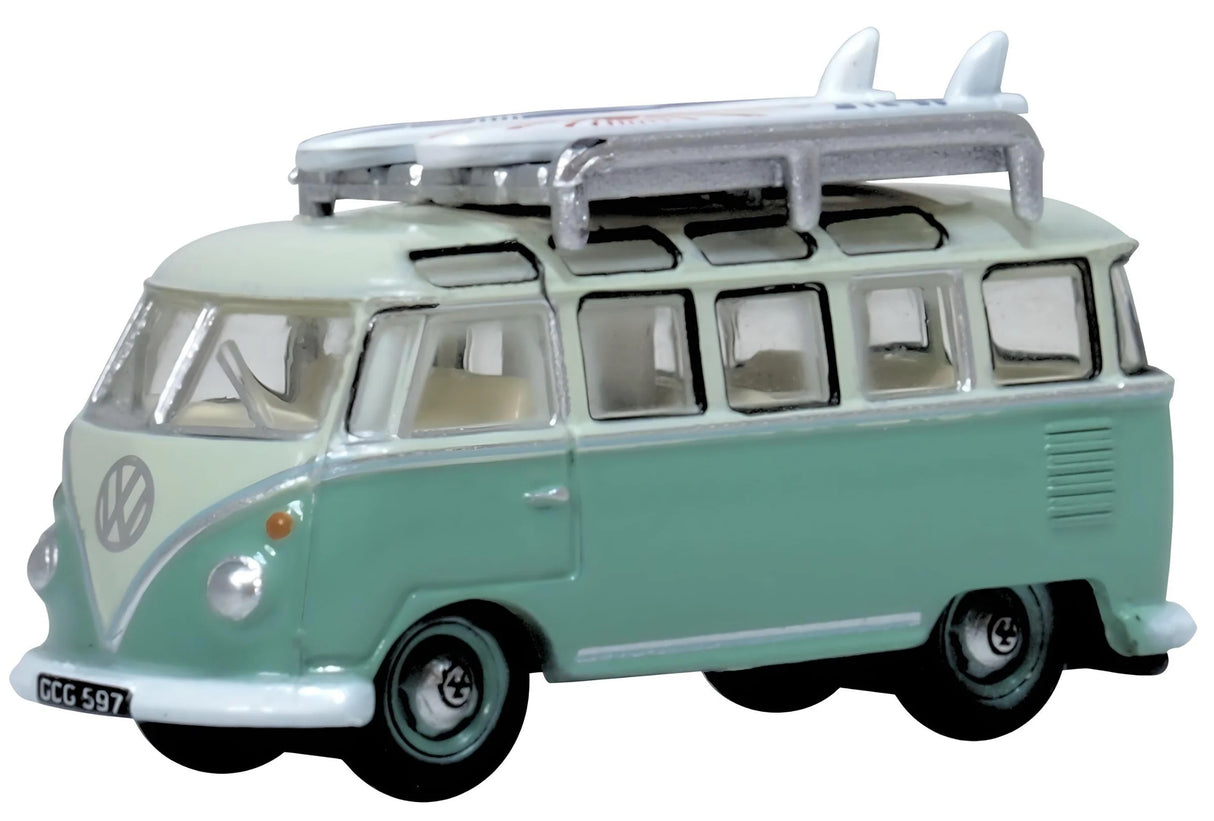 Oxford Diecast N NVWS005 Volkswagen T1 Samba Bus, Turquoise Blue/White