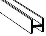 Plastruct 90545 HFS-6 Fineline Styrene H Column, 3/16" (5)