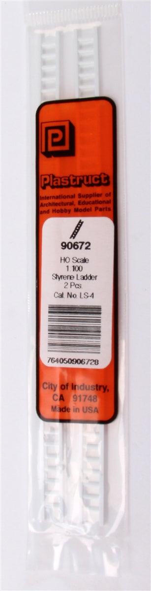 Plastruct HO 90672 LS-4 Styrene Ladders, 1/8" (2)