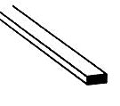 Plastruct 90719 MS-122 Solid Styrene Rectangular Strip, .250" (10)