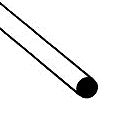 Plastruct 90860 MR-100 Solid Styrene Round Rod, .100" (5)