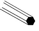 Plastruct 90871 MRX-20 Solid Styrene Hexagonal Rod, .020" (10) (d)