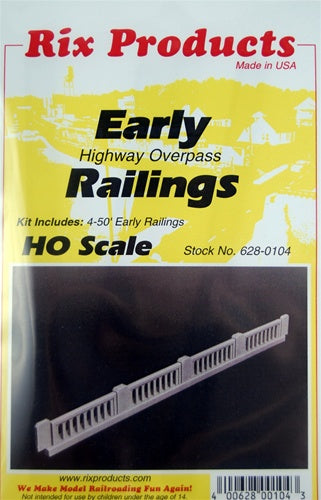 Rix Products HO 628-0104 Early Highway Overpass Railings (4)