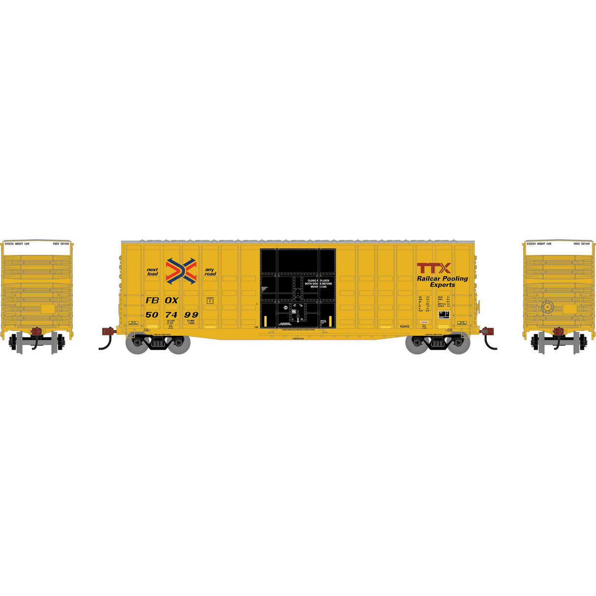 PREORDER Roundhouse HO RND-4654 RND 50' Waffle High Cube Box Car, FBOX #507499
