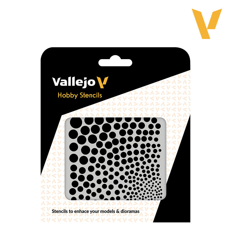 Vallejo Acrylic Paints ST-SF002 Stencils, Circle Textures