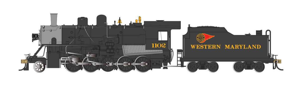 Bachmann HO 85404 2-10-0 Decapod Steam Engine, Western Maryland #1102 (DCC and WOWSound Equipped)