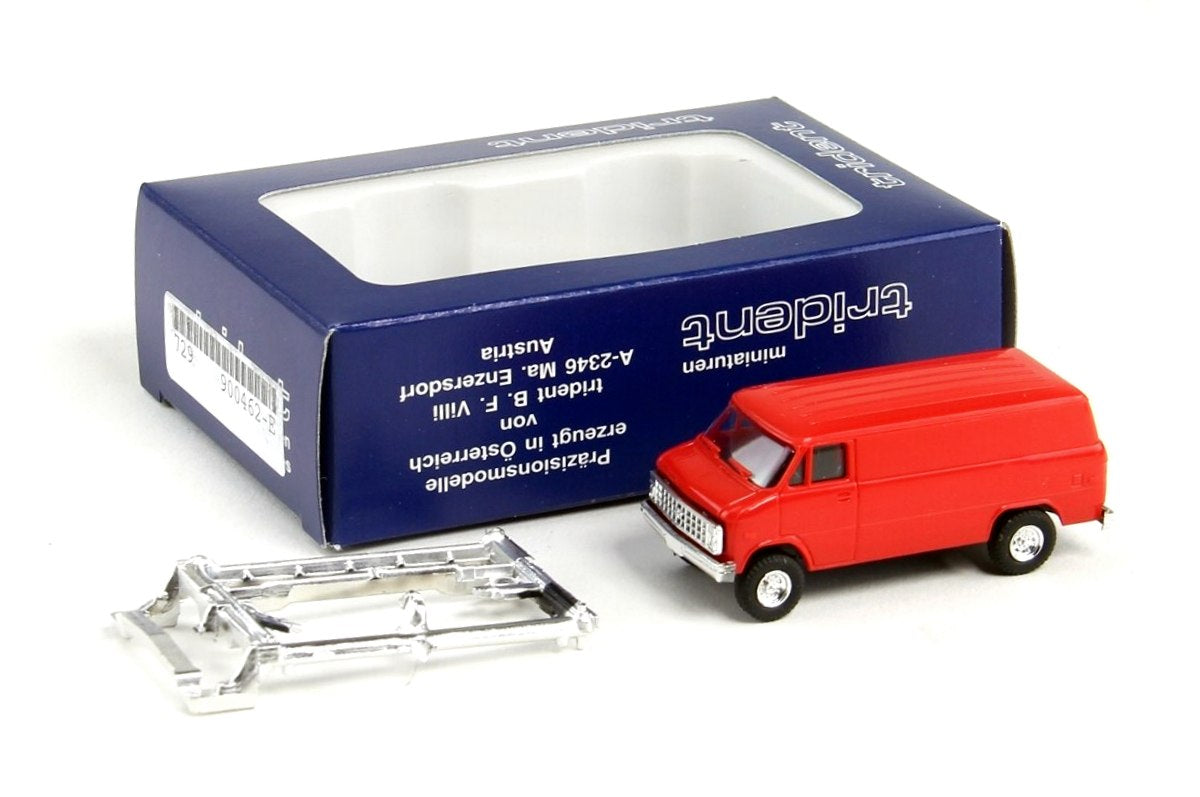 Trident Miniatures HO 900462 Chevrolet Cargo Van, Red