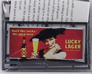 Tichy Train Group N 2641 Billboard Kit, Lucky Lager Beer "You'll like Lucky-the aged beer"