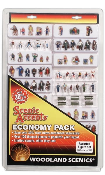 Woodland Scenics HO A2053 Assorted Figure Set Economy Pack